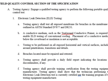 Specifying Electronic Leak Detection (ELD): Best Practices in Division 07 Specifications